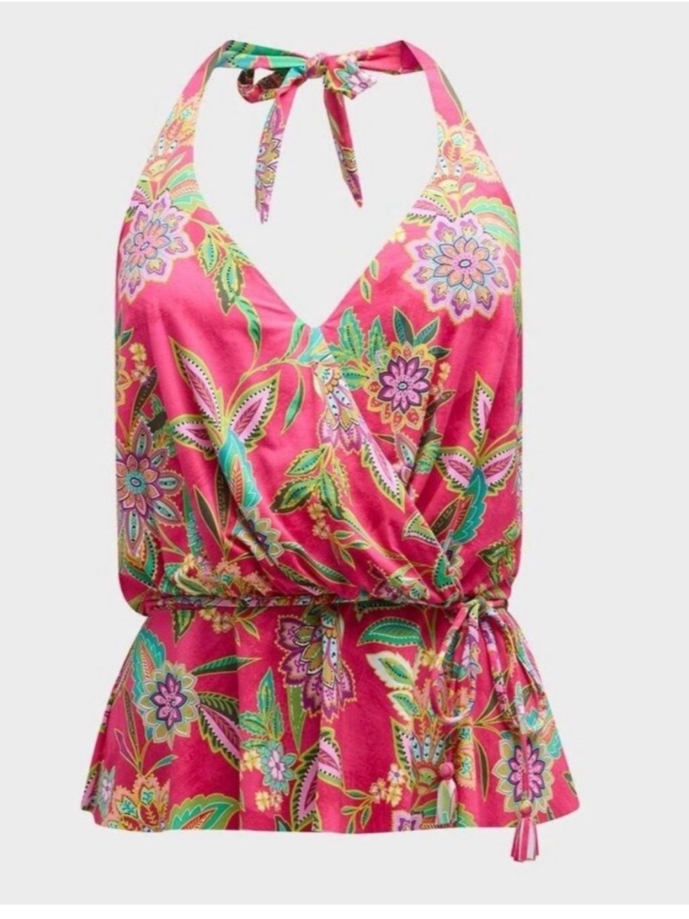 Johnny Was Pink Flamingo 2 piece Swimsuit - Picture 6 of 6